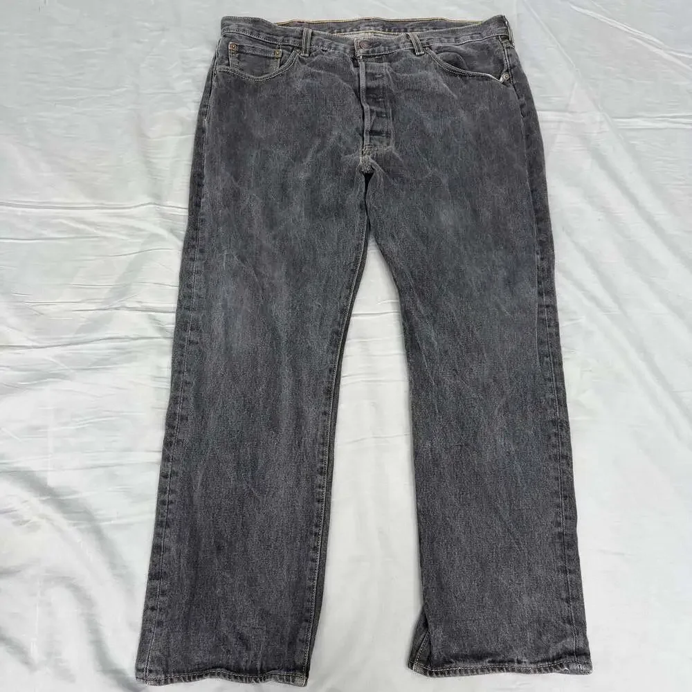 Levi's 501‎ XX Button Fly Black Denim Jeans MEN’S size 40 x 32